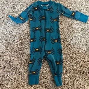 Hanna Andersson Teal Spider Print Kids One Piece